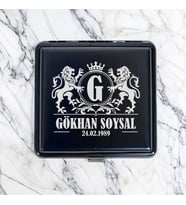 Gravürlü İsme Özel Premium Siyah Sigara Tabakası