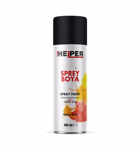 Helper Akrilik Sprey Boya - Ral 9005 - Mat Siyah - 400ml