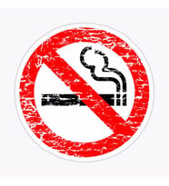Sıgara İçilmez yasak Sticker Etiket 5 CM  6 Adet