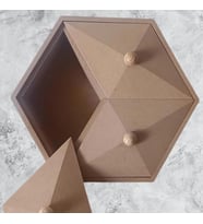Hobi Adn 90251 Piramit Kutu Dekoratif Ahşap MDF HAM CNC Kesim El Yapım