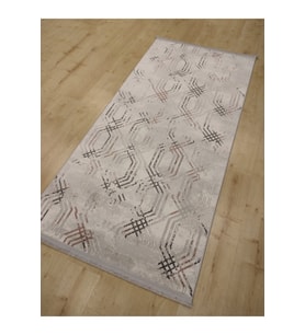 HALIMARKA K-MTT MT003A GRİ PEMBE MODERN HALI YOLLUK 97X200 CM
