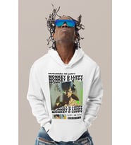 Tasarım Monkey D. Luffy Baskılı Unisex Oversize One Piece Anime Karakter Hoodie