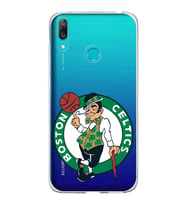 Huawei Y7 2019 Uyumlu Kapak Boston Celtics Tasarımlı Şeffaf Silikon Kılıf