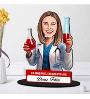 En Başarılı Kadın Hermatolog Hediye Karikatürlü Biblo
