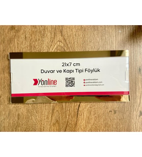Kapı ve Duvar Tipi Kolay Değiştirilebilir A4 1/3 Föylük (Gold)