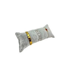 Saat Bileklik ve Takı Yastığı 20 Cm Gri Süet