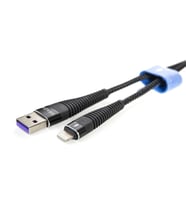 Shaza Apple iPhone Uyumlu Lightning 5A 100 W Örgülü Hızlı Şarj ve Data Kablosu 1 Metre