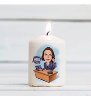 Kişiye Özel Sekreter Kadın Karikatürlü Mum