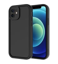 coverzone iPhone 12 ile uyumlu K?l?f Parlak, Tek Renkli Y�zey Dayan?kl? Malzeme & Tam Koruma Redolent K?l?f iPhone 12 ile uyumlu K?l? Ergonomik Kavrama Kolay Eri?im Kapak Siyah