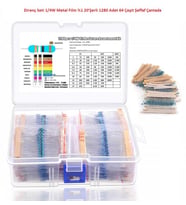 Direnç Seti 1/4W Metal Film %1 20'Şerli 1280 Adet 64 Çeşit Şeffaf Çantada