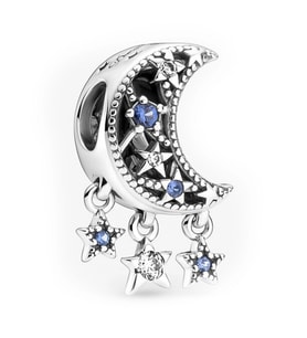 Nur Silver Yıldız ve Yeni Ay Gümüş Charm NUR-BL00312