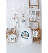 Pia Baby Premium Lüks Yenidoğan Unisex Bebek Hediyesi 10 Parça İsim Baskılı Set 5092-01 (Krem)