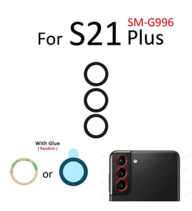 Tkgz Samsung Galaxy S21 PLUS Arka Kamera Camı Lens Yapışkanlı