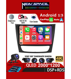 MERCEDES W211 ANDROİD 8GB RAM 128GB ROM 8 ÇEKİRDEK CARPLAY MULTİMEDYA