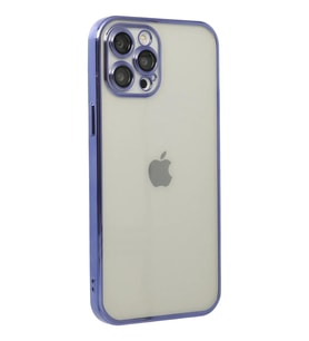Newface iPhone 12 Pro Max Kılıf Razer Lensli Silikon - Mor