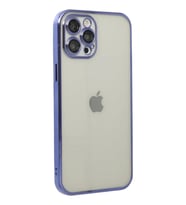 Newface iPhone 12 Pro Max Kılıf Razer Lensli Silikon - Mor