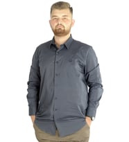 Mode XL Büyük Beden Erkek Klasik Gömlek Likralı 20351 Antrasit