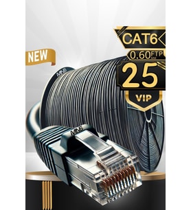 MN6 M108Xf 25 Metre Internet Kablosu/ftp0.60mm-cat6 Iki Kat Korumalı/iç Dış Mekan/25m Ethernet Kablosu