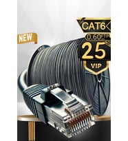 MN6 M108Xf 25 Metre Internet Kablosu/ftp0.60mm-cat6 Iki Kat Korumalı/iç Dış Mekan/25m Ethernet Kablosu