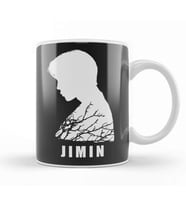 Bts Chim Chim Side Silhouette White And Branches Bts Army Kpop Kupa Bardak Porselen