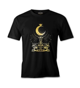 Ay - Kraliçe Siyah Erkek Tshirt