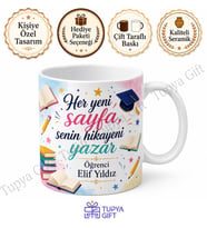 Karne Hediyesi Öğrenciye Özel Baskılı Kupa Bardak Motivasyon Hediyesi