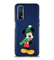 Realme 7 Soft Premier Kapak Mickey Mouse-G Tasarımlı Silikon Kılıf - Lacivert (Şeffaf)