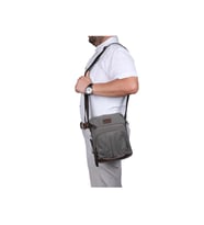 Bagacar 5067 Kanvas Çapraz Omuz Postacı Çantası Gri (Gri)