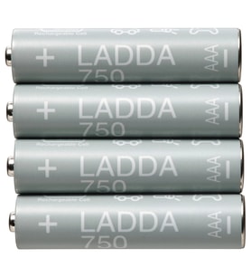 LADDA HR03 AAA 1.2V, Pil kapasitesi: 750 mAh. şarj edilebilir pil