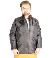 Mode XL Büyük Beden Erkek Mont Basic Wind 21043 Siyah