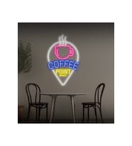 COFFEE POINT Yazılı ve Şekilli Neon Tabela