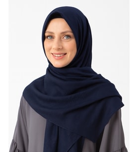Bambu Kraş Eşarp 100x100 cm – Terletmez, Tok ve Dik Duran, Dört Mevsim Kullanıma Uygun (Lacivert)