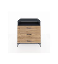 Kronos Şifonyer Tek Raflı 3 Çekmeceli 88x59x96 Antrasit-Çam