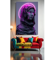 MODERN NEON TONLARDA KADIN GÖRSELİ V1 Ev Duvar Salon Güzellik Salonu Ofis Dükkan Dekarasyon Kanvas Tablo (Çok Renkli)