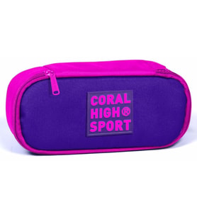 Coral High Sport Mor Pembe İç Bölmeli Oval Kalem Çantası