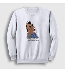 Presmono Unisex Beyaz BoJack Horseman Sweatshirt 299737tt