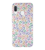 Samsung Galaxy A20e  Uyumlu Kapak Hello Kitty Tasarımlı Şeffaf Silikon Kılıf