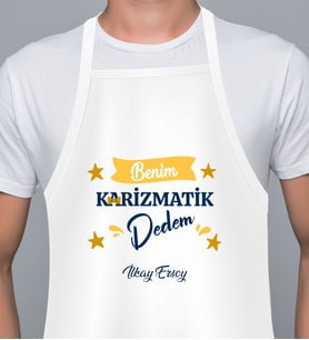Kişiye Özel Babalar Günü Hediyesi Dede Tasarımlı Mutfak Önlüğü