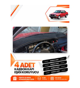 VOLKSWAGEN JETTA (1991-1997) Uyumlu Ön Torpido Koruma Kılıfı Halısı - Siyah