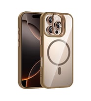 Joko İphone 16 Pro Max Remim Lensli Magsafe Standlı Kapak - Kahverengi