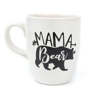BEYAZ MAMA BEAR ANNE AYI TASARIM KUPA
