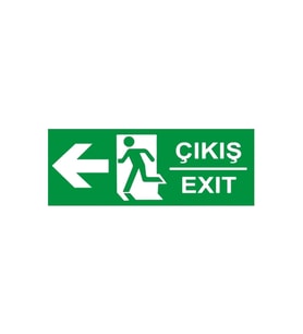 ACİL ÇIKIŞ LEVHASI PVC SOL YÖN