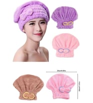 ÇARŞI HANEM Saç Kurutma Bonesi Kafa Havlusu Duş Bonesi Islak Saç Kurulama Bonesi Mikrofiber 1 Adet (Mor)