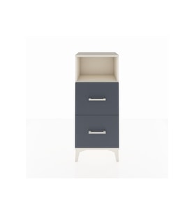 Arges Komodin Tek Raflı 2 Çekmeceli 44x30x106 Aytaşı-Antrasit