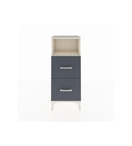 Arges Komodin Tek Raflı 2 Çekmeceli 44x30x106 Aytaşı-Antrasit