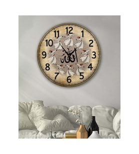 bilge Tasarım Retro Duvar Saati 40 x 40 CM (Karışık)