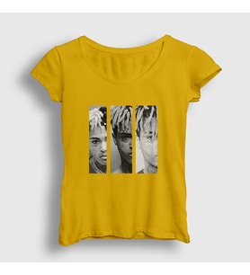Presmono Kadın Sarı Three XXXTentacion T-Shirt 49349tt (Sarı)