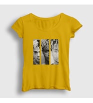 Presmono Kadın Sarı Three XXXTentacion T-Shirt 49349tt (Sarı)