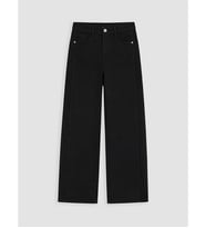 LCW Kids Siyah Wideleg Kız Çocuk Gabardin Pantolon