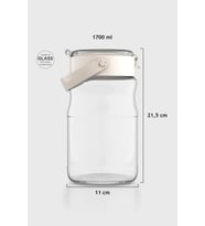 Renga Mono 1700 ml Bej Kapaklı Cam Kavanoz 131072